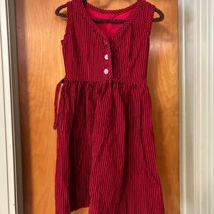 Vintage Late 1950s Girls Red Dress Jumper